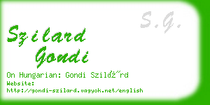 szilard gondi business card